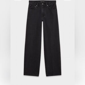 Denim Forum The 90’s Marlo Hi-Rise Baggy Jean - Black Eyeliner - Size 24